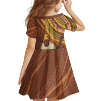 Hawaii King Kamehameha Family Matching Tank Maxi Dress and Hawaiian Shirt Hawaiian Kakau Pattern With Leis