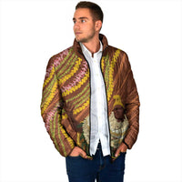 Hawaii King Kamehameha Padded Jacket Hawaiian Kakau Pattern With Leis LT05 - Polynesian Pride