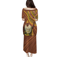 Hawaii King Kamehameha Puletasi Hawaiian Kakau Pattern With Leis LT05 - Polynesian Pride