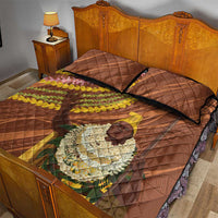 Hawaii King Kamehameha Quilt Bed Set Hawaiian Kakau Pattern With Leis LT05 - Polynesian Pride