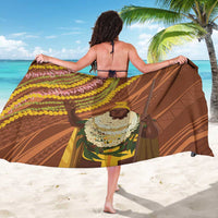 Hawaii King Kamehameha Sarong Hawaiian Kakau Pattern With Leis LT05 - Polynesian Pride