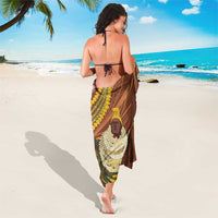 Hawaii King Kamehameha Sarong Hawaiian Kakau Pattern With Leis LT05 - Polynesian Pride
