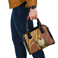 Hawaii King Kamehameha Shoulder Handbag Hawaiian Kakau Pattern With Leis LT05 - Polynesian Pride