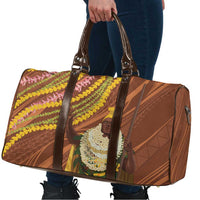 Hawaii King Kamehameha Travel Bag Hawaiian Kakau Pattern With Leis LT05 - Polynesian Pride