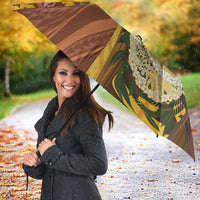 Hawaii King Kamehameha Umbrella Hawaiian Kakau Pattern With Leis LT05 - Polynesian Pride