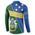 Personalised Solomon Islands Independence Day Button Sweatshirt With Coat Of Arms