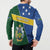 Personalised Solomon Islands Independence Day Button Sweatshirt With Coat Of Arms