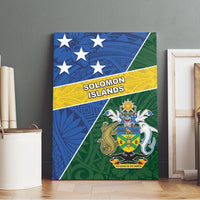 Solomon Islands Independence Day Canvas Wall Art With Coat Of Arms