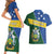 Personalised Solomon Islands Independence Day Couples Matching Short Sleeve Bodycon Dress and Hawaiian Shirt With Coat Of Arms