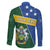 Personalised Solomon Islands Independence Day Family Matching Mermaid Dress and Hawaiian Shirt With Coat Of Arms