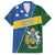 Personalised Solomon Islands Independence Day Family Matching Puletasi and Hawaiian Shirt With Coat Of Arms