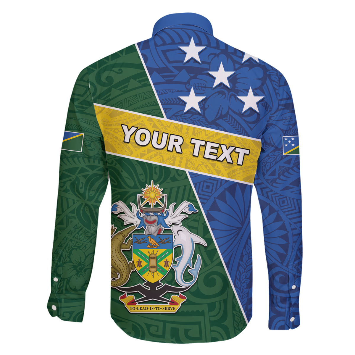 Personalised Solomon Islands Independence Day Family Matching Short Sleeve Bodycon Dress and Hawaiian Shirt With Coat Of Arms