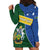 Personalised Solomon Islands Independence Day Hoodie Dress With Coat Of Arms