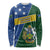 Personalised Solomon Islands Independence Day Long Sleeve Shirt With Coat Of Arms