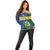 Personalised Solomon Islands Independence Day Off Shoulder Sweater With Coat Of Arms