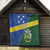 Solomon Islands Independence Day Quilt With Coat Of Arms