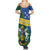 Personalised Solomon Islands Independence Day Summer Maxi Dress With Coat Of Arms