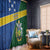 Solomon Islands Independence Day Window Curtain With Coat Of Arms