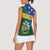 Personalised Solomon Islands Independence Day Women Sleeveless Polo Shirt With Coat Of Arms