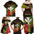 Personalized Hawaii Born and Raised Family Matching Off Shoulder Maxi Dress and Hawaiian Shirt Kanaka Maoli Flag Day