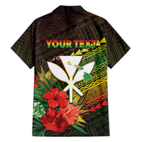 Personalized Hawaii Born and Raised Family Matching Tank Maxi Dress and Hawaiian Shirt Kanaka Maoli Flag Day