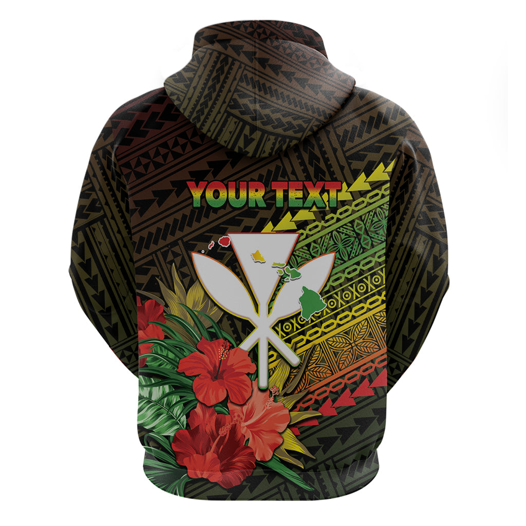Personalized Hawaii Born and Raised Hoodie Kanaka Maoli Flag Day