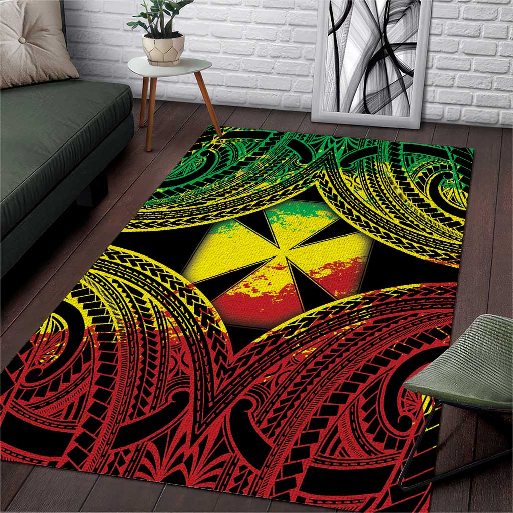 Wallis and Futuna Territory Day Area Rug Polynesian Pattern Simple Style