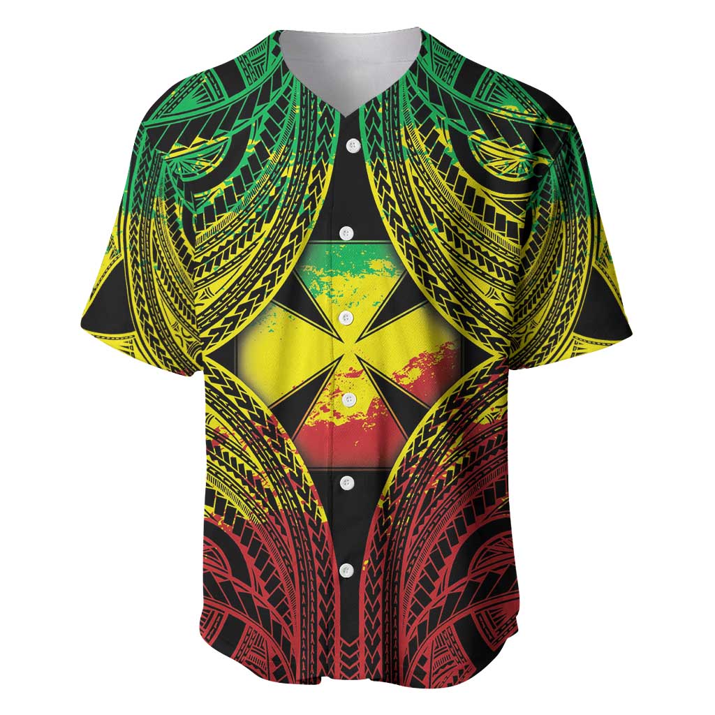 Personalised Wallis and Futuna Territory Day Baseball Jersey Polynesian Pattern Simple Style