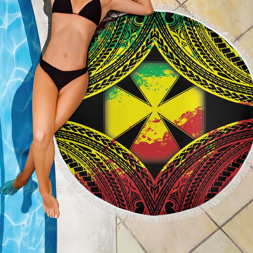 Wallis and Futuna Territory Day Beach Blanket Polynesian Pattern Simple Style