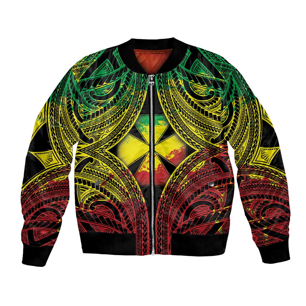 Personalised Wallis and Futuna Territory Day Bomber Jacket Polynesian Pattern Simple Style