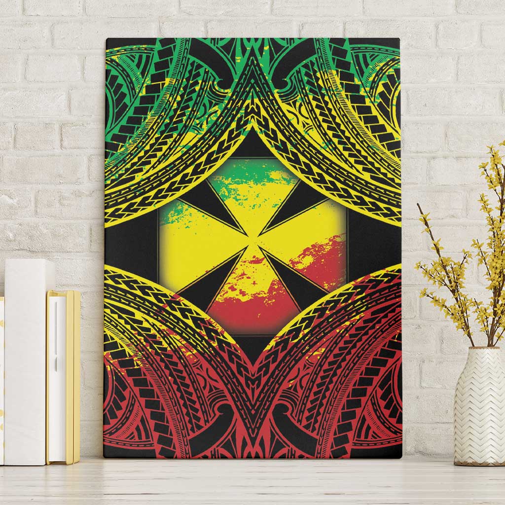 Wallis and Futuna Territory Day Canvas Wall Art Polynesian Pattern Simple Style