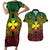 Personalised Wallis and Futuna Territory Day Couples Matching Short Sleeve Bodycon Dress and Hawaiian Shirt Polynesian Pattern Simple Style