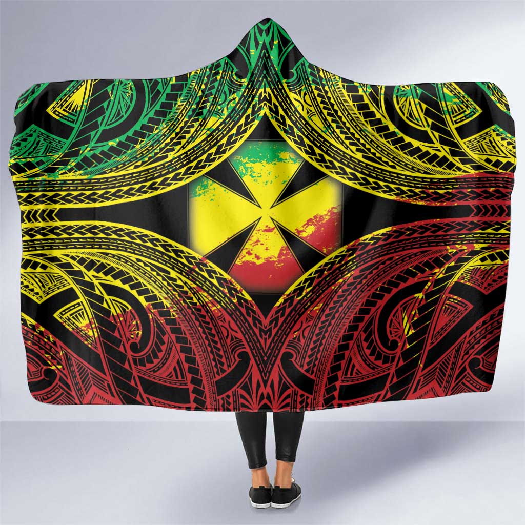 Wallis and Futuna Territory Day Hooded Blanket Polynesian Pattern Simple Style