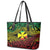 Wallis and Futuna Territory Day Leather Tote Bag Polynesian Pattern Simple Style