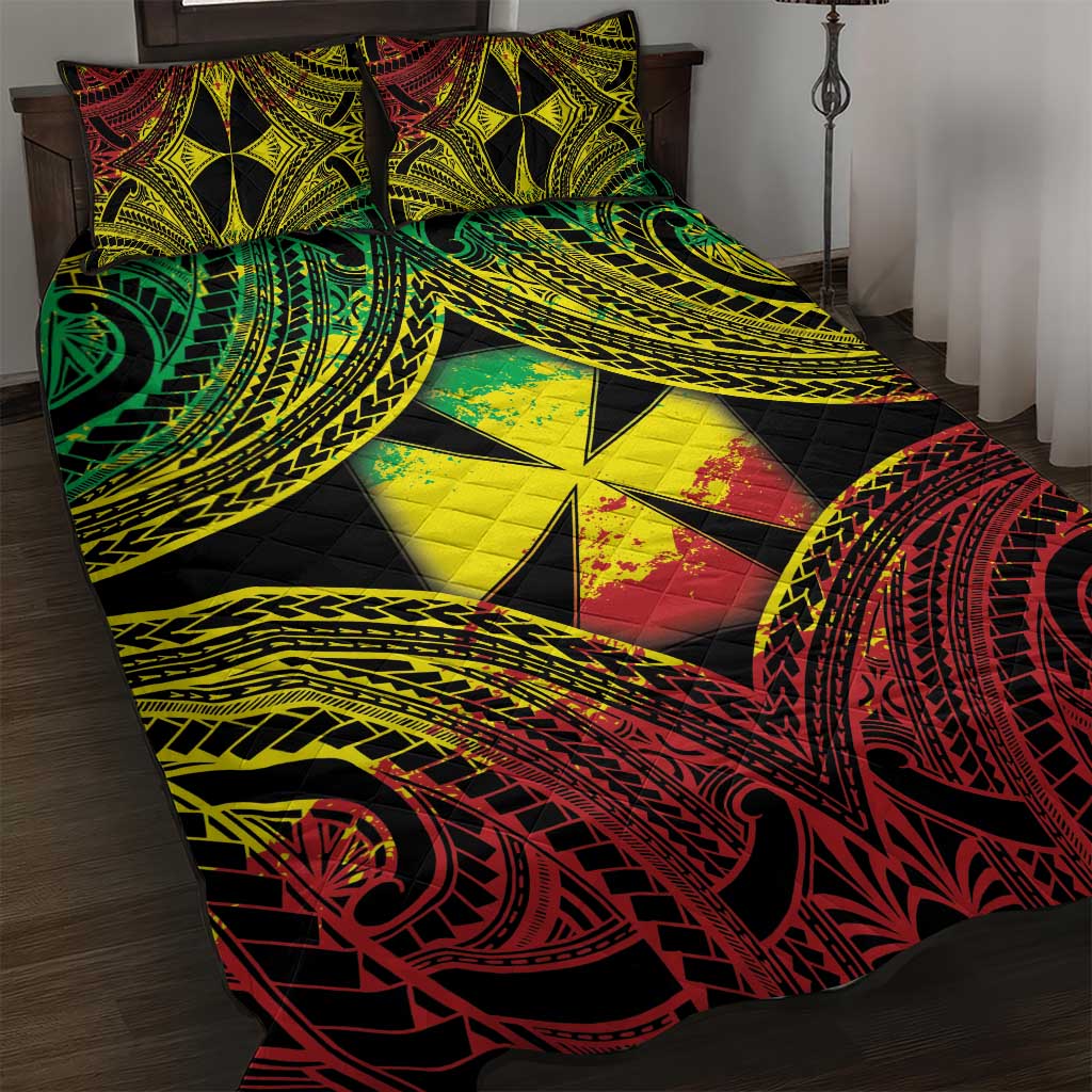 Wallis and Futuna Territory Day Quilt Bed Set Polynesian Pattern Simple Style