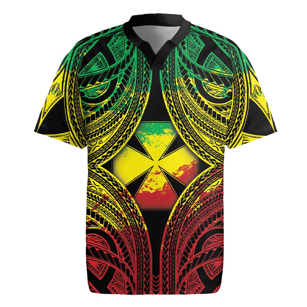 Personalised Wallis and Futuna Territory Day Rugby Jersey Polynesian Pattern Simple Style