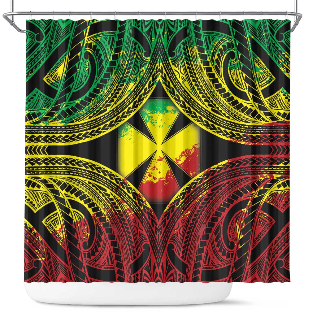 Wallis and Futuna Territory Day Shower Curtain Polynesian Pattern Simple Style