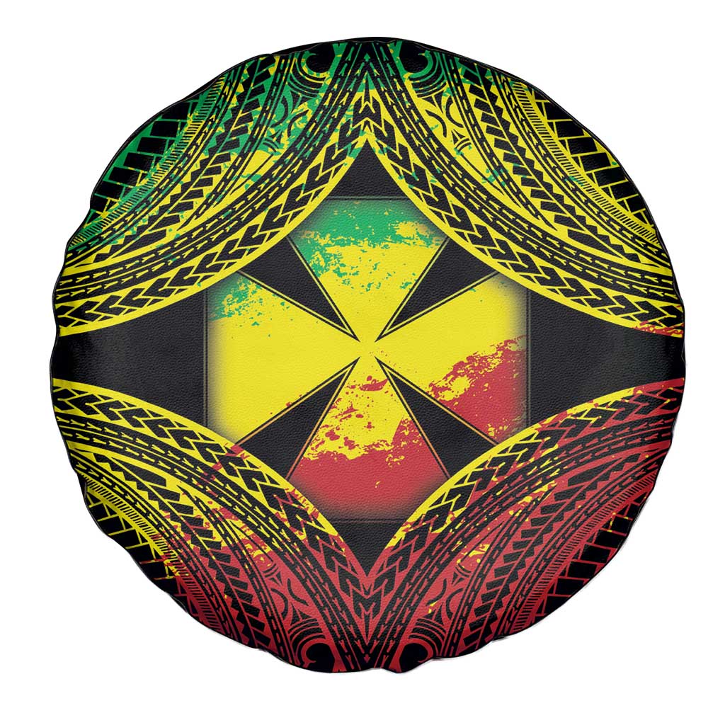 Wallis and Futuna Territory Day Spare Tire Cover Polynesian Pattern Simple Style