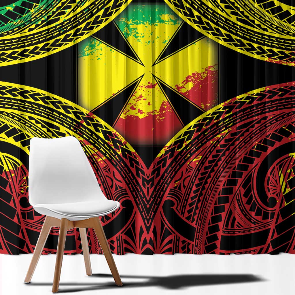 Wallis and Futuna Territory Day Window Curtain Polynesian Pattern Simple Style