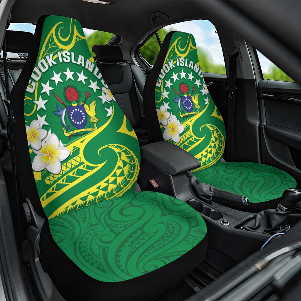 Cook Islands Happy Constitution Day Car Seat Cover Pattern Tribal Art