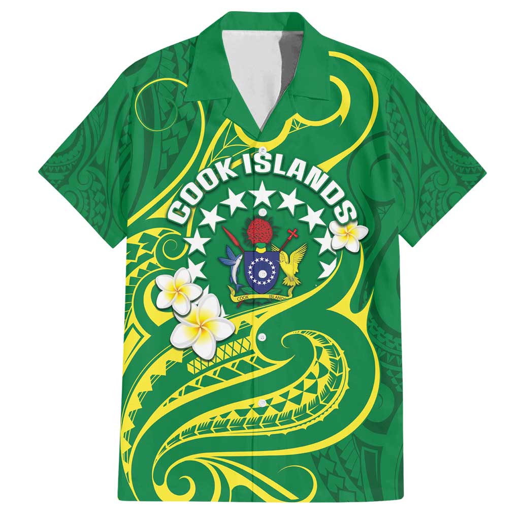 Cook Islands Happy Constitution Day Family Matching Off Shoulder Maxi Dress and Hawaiian Shirt Pattern Tribal Art