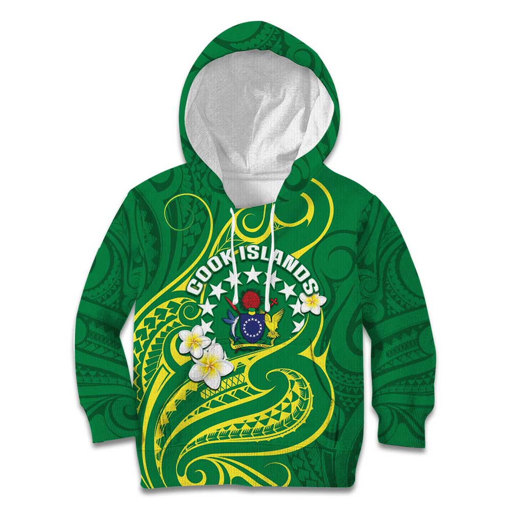 Cook Islands Happy Constitution Day Kid Hoodie Pattern Tribal Art