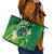 Cook Islands Happy Constitution Day Leather Tote Bag Pattern Tribal Art