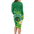 Cook Islands Happy Constitution Day Long Sleeve Bodycon Dress Pattern Tribal Art