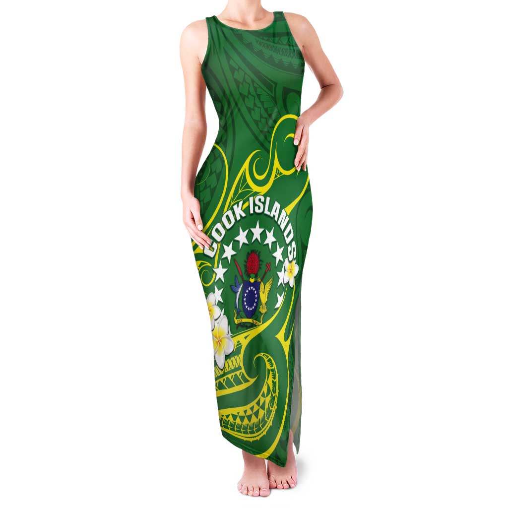 Cook Islands Happy Constitution Day Tank Maxi Dress Pattern Tribal Art