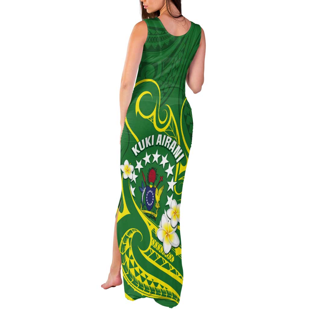 Cook Islands Happy Constitution Day Tank Maxi Dress Pattern Tribal Art LT05 - Polynesian Pride