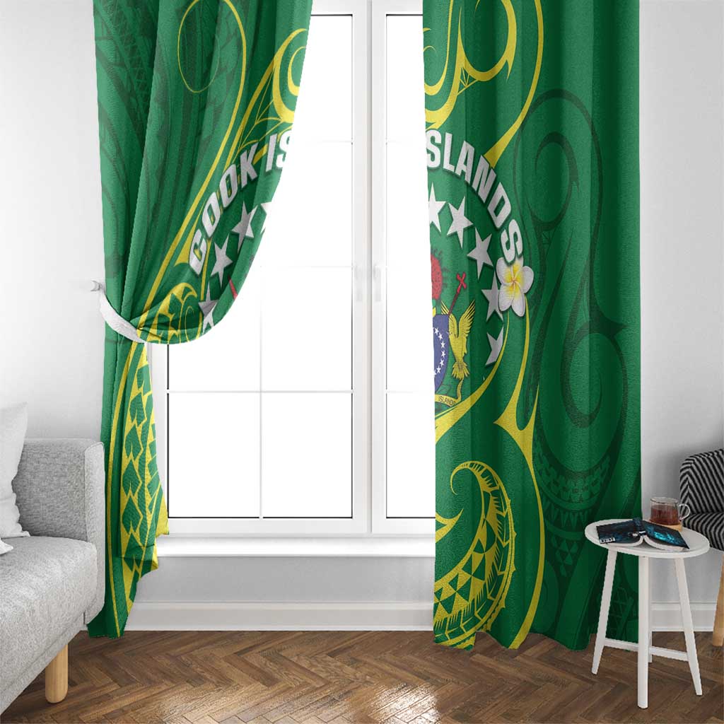 Cook Islands Happy Constitution Day Window Curtain Pattern Tribal Art LT05 - Polynesian Pride