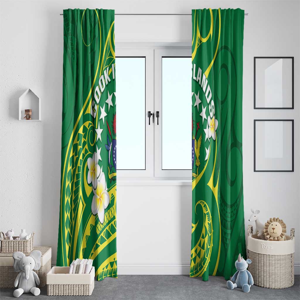 Cook Islands Happy Constitution Day Window Curtain Pattern Tribal Art LT05 - Polynesian Pride