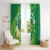 Cook Islands Happy Constitution Day Window Curtain Pattern Tribal Art LT05 - Polynesian Pride