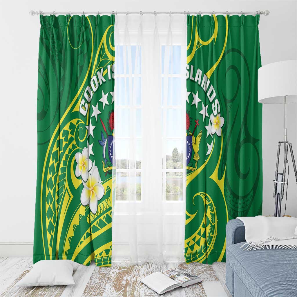 Cook Islands Happy Constitution Day Window Curtain Pattern Tribal Art LT05 - Polynesian Pride